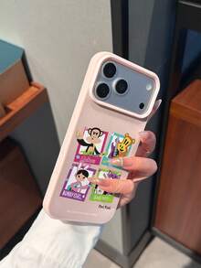 官方授權 Paul Frank 液態矽膠手機殼，全方位防摔相機保護，卡通猴子熊兔子小貓音樂隊配色拼接系列字母圖案，新款相容 iPhone Xs/Xs Max/Xr/11/12/13/14/15/16/17 Pro Max 手機保護殼，節日禮物，日常通勤，日常防摔款 - 彩色 - 查看 4