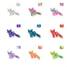 3D Printed Cat Model (Random Color), Desktop Decompression Decor, Toy, Creative Healing Gift, Multi-Scene Applicable, Birthday Gift, Room Decor - Multicolor - View 10