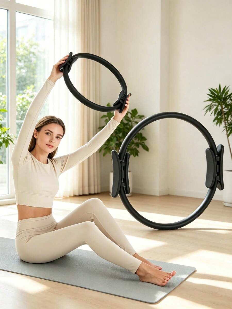 Portable EVA Pilates Ring Yoga Resistance Band, Home Fitness Equipment, Suitable For Full Body Shaping, Pelvic Floor Muscle Training, Inner Thigh Slimming And Back Firming