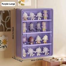 1pc Multi-Functional Storage Cabinet, White Dust-Proof Display Cabinet With Storage Shelves, Magnetic Door Display Cabinet, Transparent Acrylic Wall-Mounted Doll Cabinet, Toy Doll Display Box, Cosmetic Storage Rack, Model Box Display Shelf. Suitable For Mini Model Toys Or Doll Collection, Space-Saving Design (Self-Assembly Required, Dolls/Models Not Included). - Multicolor - View 6
