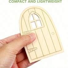 12pcs Mini Wooden Fairy Doors, Multiple Styles DIY Craft Decorations, Suitable For Home Garden Office Decor, Small Fairy House Doors - Door - View 3