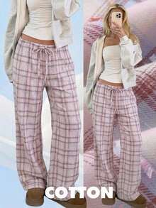 Pantalones estampados de cebra de pierna ancha de moda para mujer, pantalones anchos de verano, pantalones de pierna ancha para mujer, pantalones bohemios - Rosa - Ver 2