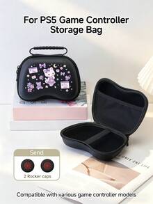 Y2K Game Pixel Style Cat Pattern Design Game Console Controller Storage Bag, Compatible With PS5 Game Controller/Game Console Controller Storage Bag, Comes With 2 Game Controller Joystick Caps, Dustproof And Scratch-Resistant, Protect Your Beloved Console, The Best Gift Compatible With Switch Game Players - View 8