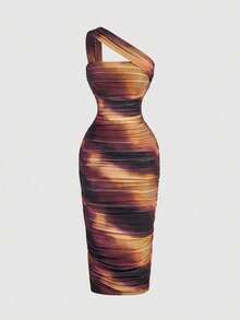 X Belle Mariano  MOD Vestido sin mangas con volantes asimétricos vintage para mujer - Multicolor - Ver 1