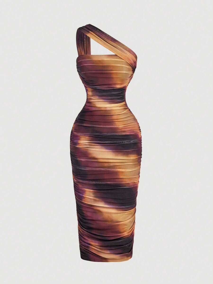X Belle Mariano MOD Vestido sin mangas con volantes asimétricos vintage para mujer - Multicolor - Ver 1