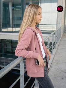 Little Big City Sudadera De Niña con Capucha en Colores Varios, Estilo Casual Deportivo - Rosa Pálido - Ver 4