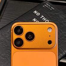 High-Quality Multi-Color Metal Lens Film, Suitable For IPhone 17 Pro Max, HD Rear Camera Protective Film, 17 Pro Anti-Fall, Adhesive, Anti-Scratch, Anti-Explosion - Orange - View 5