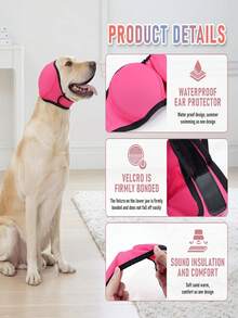 1pc Dog Scarf Pet Headwear, Swimming & Shock-Proof Dog Ear Cover, Noise Anxiety Relief, Retractable Waterproof Ear Protector With Soothing Cap Design, Ideal For Pet Care, Hematoma, Grooming, Head/Ear Protection Gear - Multicolor - View 9