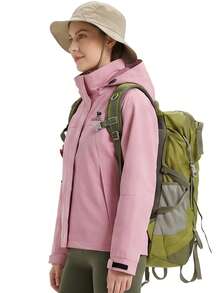 CAMEL CROWN Outdoor Hiking Jacket, Water-Resistant, Multi-Functional, Casual Work Coat, Autumn/Winter - Sunshine Powder - View 4