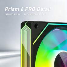 12cm ARGB 3-Sided Mirror Case Fan, 3-Sided Light Low Noise Computer Cooling Fan - 查看 6