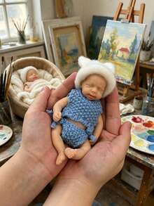 1 PC 6 Inch Pascal Girl Reborn Doll Full Solid Silicone Body Soft Skin Like Feel Perfect Gift For Kids & Collectors(Anatomically Accurate) - Reborn Doll - View 4