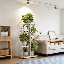 Multi-Layer Metal Plant Stand In 1/2/3/4/5/6/7 Tiers And Vintage Bicycle Style. Rustproof Coating, Stable Anti-Tilt Base And Ample Storage. Foldable Space-Saving Shelf For Indoor & Outdoor Decor Of Balcony, Living Room And Garden. - 4層花架 - 查看 5