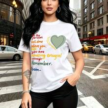 Camiseta de mujer con estampado de corazón verde y frase motivadora "Cree que eres suficiente" - diseño urbano con letras coloridas, ajuste cómodo y moderno, ideal para paseos por la ciudad o salidas casuales - regalo perfecto para mamá, esposa, novi - Blanco - Ver 9