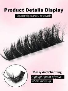 192 Artificial Mink Segmented Eyelashes, Russian D Curly Reusable Dramatic Eyelash Clusters, Easy For Beginners To Use -12 Rows Of Eyelashes, Segmented Eyelashes, False Eyelashes, Eyelash Clusters - D - View 4