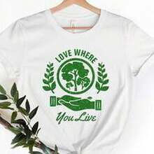 Earth Dahirt, Love Where You L S1Hirt, Make Everyday Earth Day, Earth Awareness, There Is No Planet B, April22, Protect Nature S1Hirt - 白色 - 查看 1