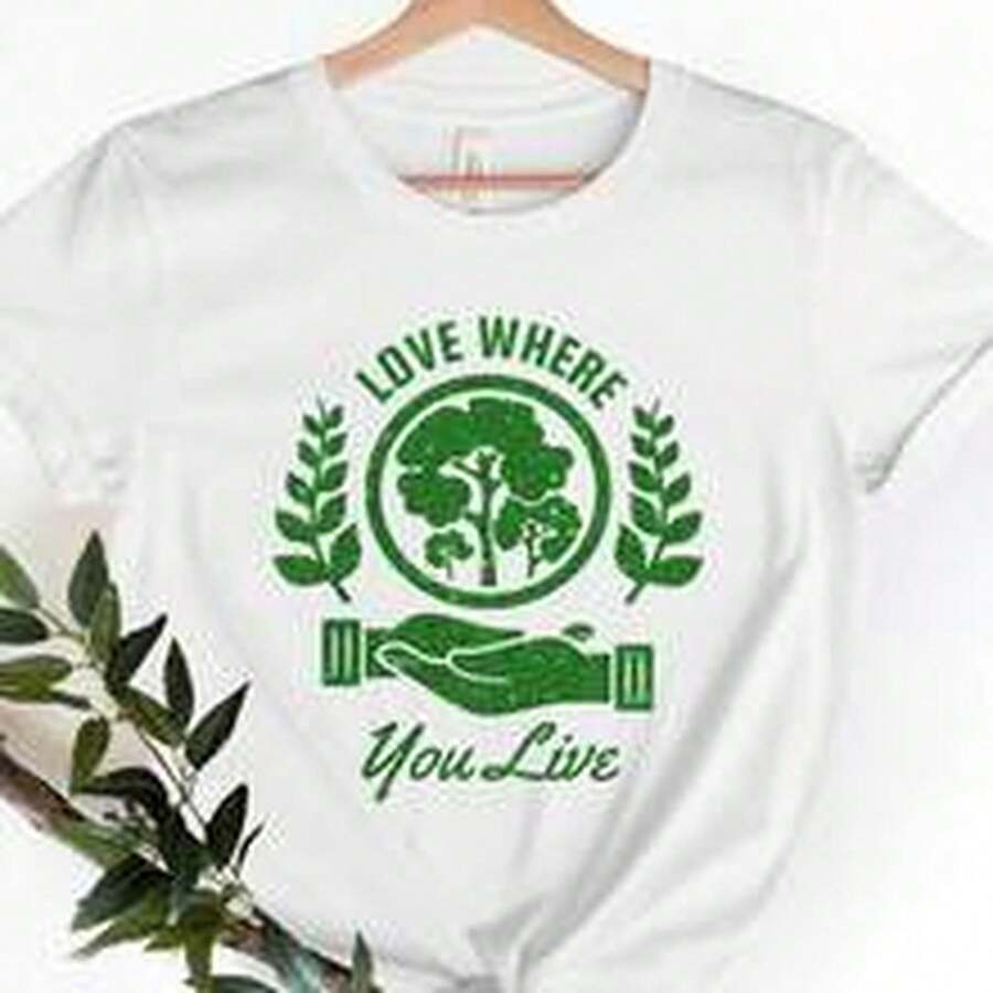 Earth Dahirt, Love Where You L S1Hirt, Make Everyday Earth Day, Earth Awareness, There Is No Planet B, April22, Protect Nature S1Hirt - 白色 - 查看 1