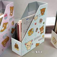 San-X Cartoon Polka Dot Rilakkuma Book Stand, Paper Book Rack, High School Student Desk Top Bookshelf, Ins Aesthetic Bedroom - Multicolor - View 10