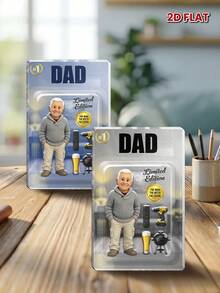 1PC Father's Day Acrylic Plaque, "The Man The Myth The Legend" #1 Limited Edition, Upload Photo For Custom Rendering, Personalized Name & Background, 2D Flat Desk Decor For Dad - As Shown - View 9