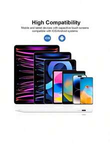 This Is A Universal Stylus Upgrade Compatible With Apple I P A D S 2018-2025, Requiring No Bluetooth Connection. It Features A 20-Hour Battery Life, 20-Minute Fast Charging, High Sensitivity, Tilt-Adjustable Design, And Anti-Accidental Touch Features. It's Compatible With I P A D S A16/11/10/9/8/7/6, Pro 12.9/11/33.0-Inch M4, Air 3/4/5/M2/M3 - Multicolor - View 6