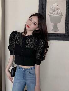 Women Tops - Black - View 4