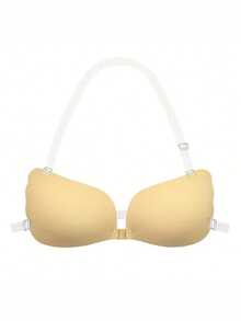 1 Pair Wing Shape Clear Strap Silicone Push Up Bra, Invisible Anti-Sagging Pasties For Wedding & Evening Dresses - Multicolor - View 10