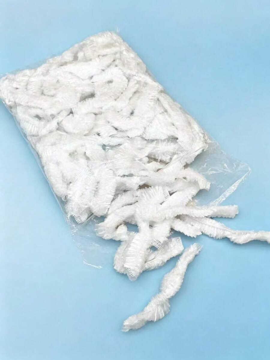 100pcs Disposable Transparent Hair Dyeing Cap, Extra Large & Thick, 9.45inch - A - View 1