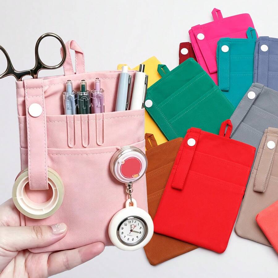 1pc Multifunctional 3-Layer Large Capacity Pencil Case For Nurses, Hospital Staff, Doctors, Nurses And Students; Unisex Portable Card Holder/Bag - Multicolor - View 1