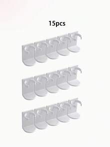 5/10/15pcs Multifunctional Space-Saving Adjustable Bracket - Wall-Mounted Storage Rack Suitable For Kitchen Spice Bottles And Bathroom Cosmetics - Mom's Daily Essential Ideal Mother's Day Gift - White - View 12