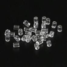 KMEOSCH 100/200/400/600pcs Transparent Silicone Earring Backs Replacement, Soft Earring Plugs, Suitable For Studs And Fish Hook Earrings, Low Sensitivity Secure Lock Backs, Suitable For Heavy Earrings, 2 Sizes - Clear - View 3
