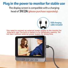 Wireless Video Doorbell, No Wifi/App Needed. Features 10.92cm Screen, Wireless Video Visual Doorbell Security Kits Support Infrared Night Vision, Dual-Way Intercom, For Villa Home Office Apartment - View 7
