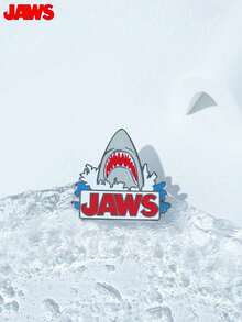 Monogram Universal 1個大白鯊胸針 收藏級琺瑯 JAWS 徽章 正版卡通動漫創意徽章 收藏級外扣針飾品配件 背包書包衣物包袋鉛筆盒適用 可愛時尚徽章 中性款 生日週年派對禮物 日常佩戴 - A - 查看 4