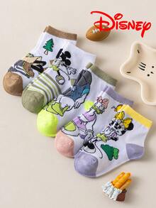 Disney 1/5/10雙迪士尼卡通兒童短襪禮品 夏季白色襪子 卡通角色配色拼接船襪 米妮 黛絲 唐鴨 米奇 兒童襪 舒適透氣 時尚兒童襪 透氣舒適百搭 禮品靈感 透氣吸濕 隨興 多功能 時尚卡通圖案船襪 適合學生 歐美尺寸成人 禮品與日常使用 米奇與他的朋友們 - 彩色 - 查看 1
