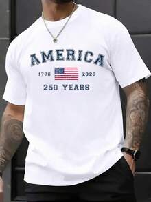 America 250 Years USA States Flag July 4th 2026 1776 T-Shirt - 白色 - 查看 6