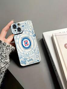 Funda para móvil con diseño de fútbol Cruz Azul. Esta elegante funda es compatible con Samsung, Apple, VIVO, OPPO, , Transsion, ,  y Honor. Fabricada en silicona TPU, ofrece protección contra golpes y caídas, además de un tacto superior. Es el regalo ideal para familiares, amigos y seres queridos, y una opción perfecta para San Valentín y Año Nuevo. - Negro - Ver 6