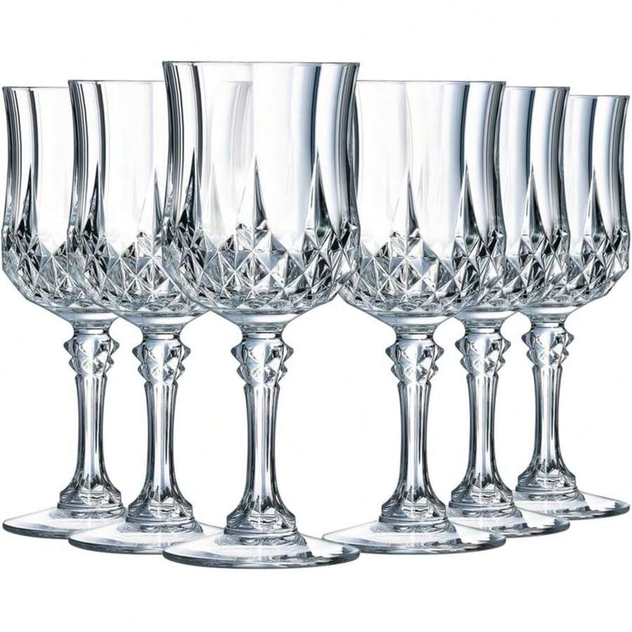 1/3/6/12 pezzi Bicchieri da champagne vintage trasparenti da 7 oz (circa 198,4 g), bicchieri in cristallo riutilizzabili e resistenti agli urti, colore champagne, adatti per matrimoni, feste, Pasqua, cene all'aperto, San Valentino, bicchieri per succhi, feste di compleanno - Visualizzare 1