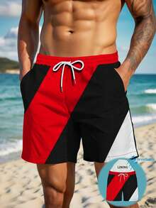 Quần short nam 2 trong 1 phong cách casual lưng thun co giãn đi biển & đồ bơi, quần đi biển phối màu lưng thun co giãn - Nhiều màu - Xem 10