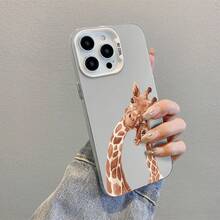 Funda de jirafa, Estilo artístico, for compatible with iphone17/17pro/17promax/17Air/iphone16/16pro/16plus/16promax/15/15promax/15pro/11/12/13/14promax/12mini/13mini/11pro/11promax/12pro/12promax/13pro/13promax/14pro/14promax, Regalo de amor animal - Blanco - Ver 7