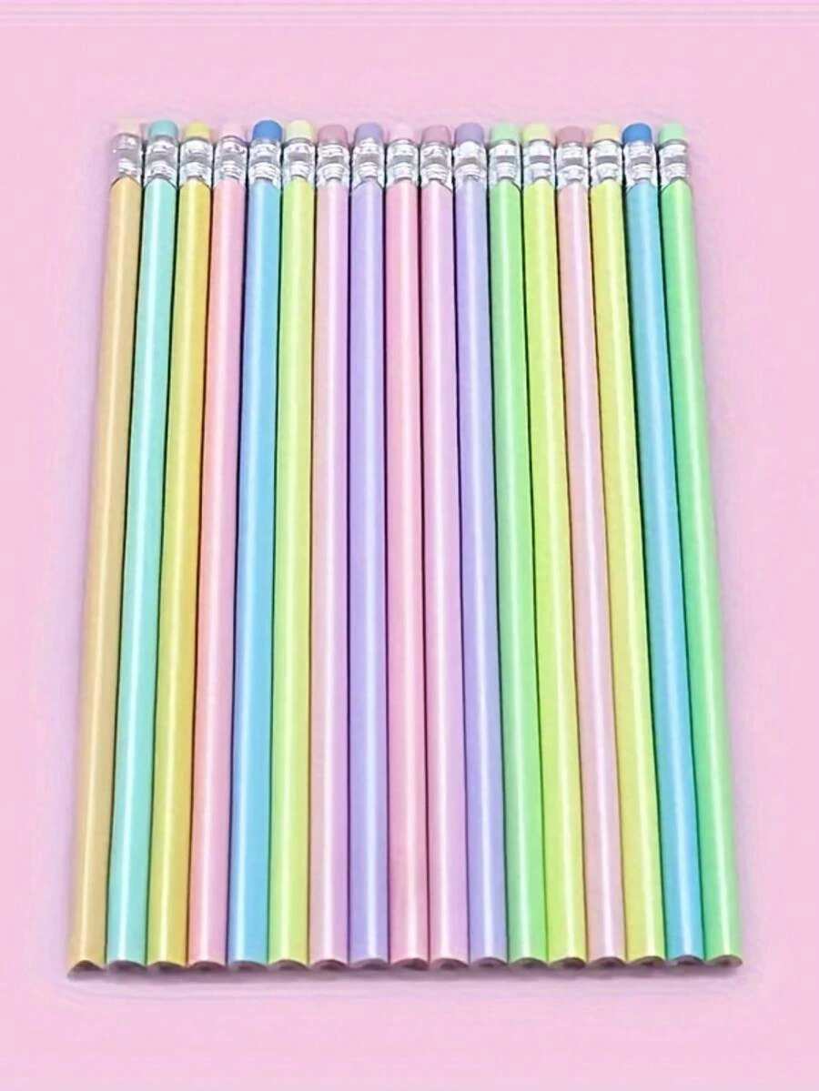 12pcs/6pcs Vibrant Macaron-Colored HB Wooden Pencils, 1.0-1.9mm Lead, Assorted Colors Randomly - Suitable For Drawing Supplies, First Day Of School