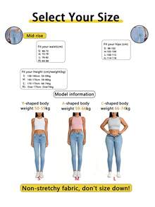 Jeans de mezclilla de ajuste relajado y versátil para mujer, ideal para la primavera - Lavado ligero - Ver 4