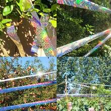 1捲雙面反光植物保護膠帶，適用於花園、果樹、農場與城市景觀，全息防鳥視覺與聽覺保護裝飾膠帶，防鳥配件，戶外裝飾、花園裝飾、農場裝飾 - 均碼 - 查看 5