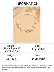 1pc Summer Ocean Style Creative Handmade Shell & Starfish Beaded Anklet For Women, Beach Play & Daily Wear, Sweet Adjustable Size, Perfect Gift Choice - Multicolor - View 5