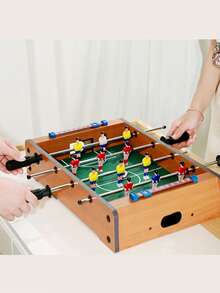 Indoor Wooden Mini Foosball Table, Tabletop Foosball Game, Interactive Toy For Children And Parents, Soccer Machine - 亮橙色 - 查看 1