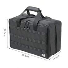 CAMPINGMOON 1pc Black Camping Outdoor Large Capacity Storage Bag, Outdoor IGT Module Collection Board Table Storage Bag, Outdoor Tactical Multi-Pocket Tool Bag, BK-46 - Black - View 9