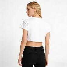 G59 Tour Cropped Tee • Crop Top • Edgy Rap Merch • Streetwear Concert Shirt Crop Top Conjunto De Dos Piezas Mujer,Women Matching Sets,Trajes Elegantes De Mujer,Conjuntos De 2 Piezas Para Mujer,Summer Outfits For Women,Vacation Outfits Women,Summer Tops,Summer Clothes,Summer,Beach Outfit For Woman,Vacation Outfit Women,Summer Outfit For Women - White - View 2