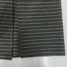 對比色條紋性感女款高腰抽繩垂墜長裙，優雅秋季穿搭，口袋開衩A字修身裙 - 灰色 - 查看 9