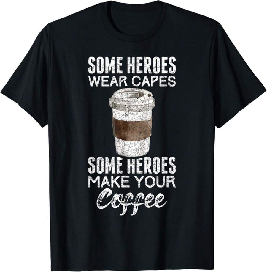 Funny Coffeemaker Coffee Lover Gift Idea Barista Gifts Unisex T-Shirt - 黑色 - 查看 1