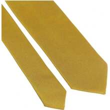 Set Of 5 Light Gray Formal Ties For Groomsmen, Weddings, Events, And Conferences - 金黃色 - 查看 5