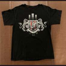 2014 Korn Band Shirt - Tour Dates - Size Small - Black - View 1