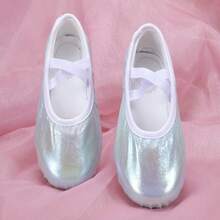 Girls' Silver Ballet Gymnastics Dance Shoes - Green - View 1