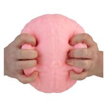 Large Brain-Shaped Stress Relief Sensory Toy, Adult Anxiety Relief & Neurological Disorder Relief Toy, Party Favor Bag Filler, Classroom Prize & Prank Gift - Watermelon Pink - View 5